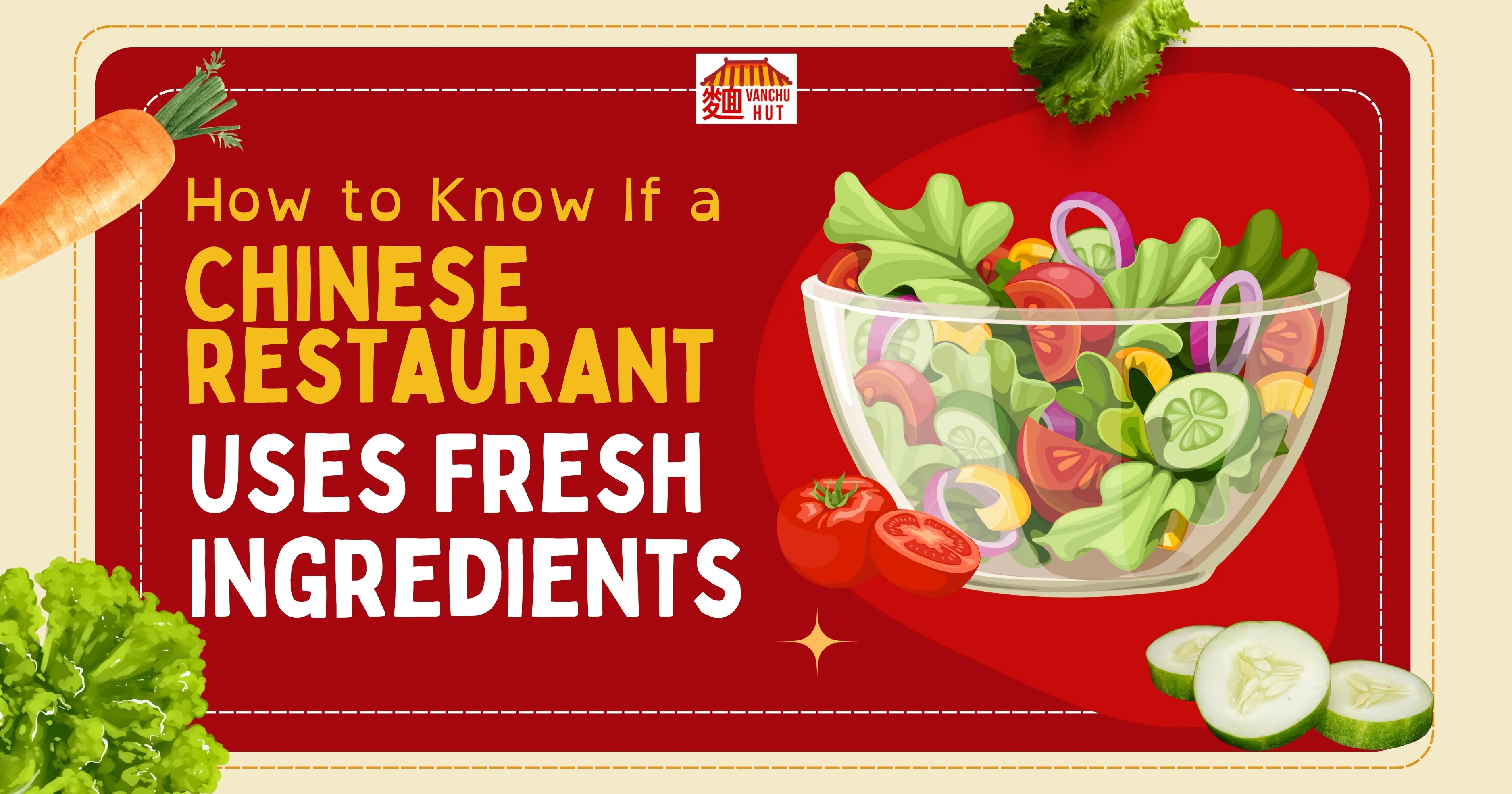 Fresh ingredients used in Chinese restaurant cooking